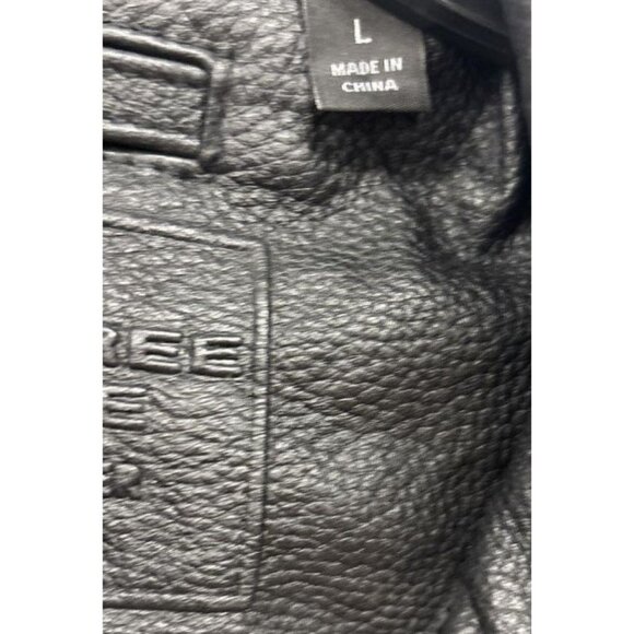 Roundtree & Yorke Men's Premium Leather Jacket Black Genuine Lambskin Size L - Picture 4 of 6